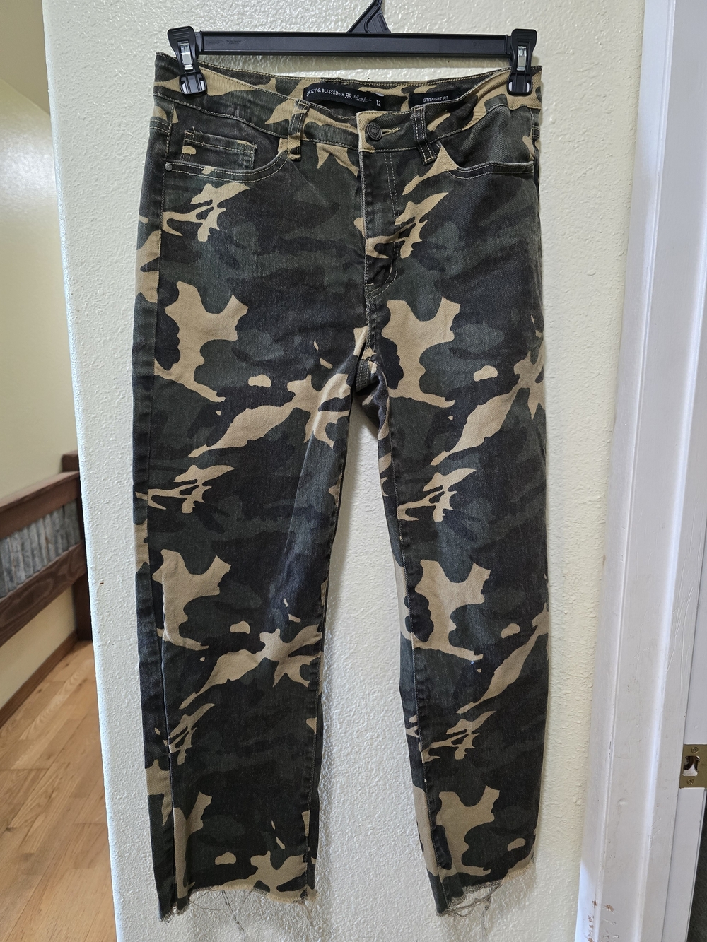 Lucky & Blessed Camo Ankle Jeans - Green/Tan